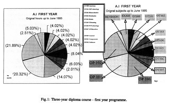 Fig.1:Three-year diploma course - first year programme.