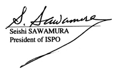 Signature of Seishi Sawamura, President of ISPO
