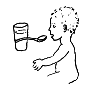 If the child has trouble eating solid foods, do not keep giving only milk or formula or 'rice water'.