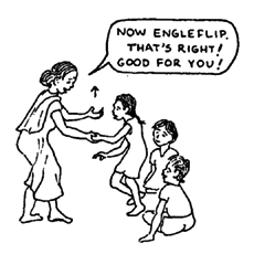 Now help the children understand what you mean by showing them, assisting them, or gently explaining