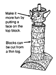 Blocks can be cut from a thin log