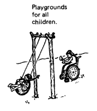 Playgrounds for all children.