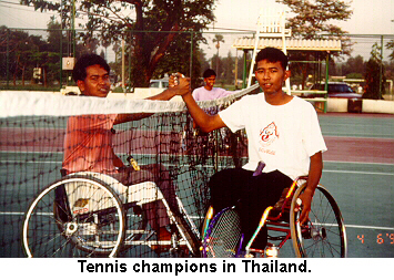 Tennis champions in Thailand.