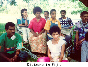 Citizens in Fiji.