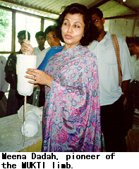 Meena Dadah, pioneer of the MUKTI limb.