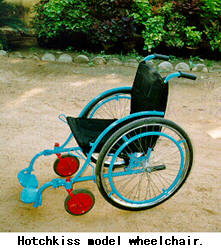 Hotchkiss model wheelchair.