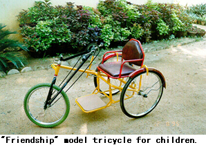 'Friendship' model tricycle for children