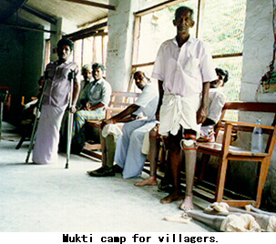 Mukti camp for villagers.