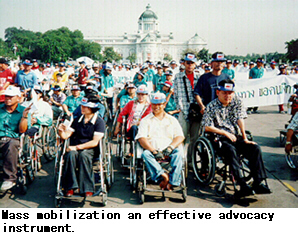 Mass mobilization an effective advocacy instrument.