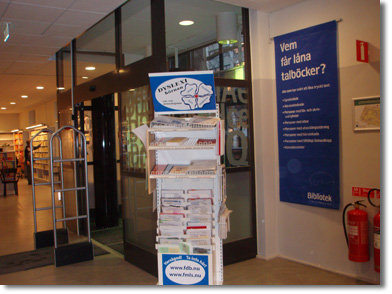 ストックホルム市立中央図書館：ディスレクシアに関するリーフレットコーナー