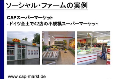 ソーシャルファームの実例-ドイツ全土で42店の小規模スーパーマーケット　CAPスーパーマーケットの様子