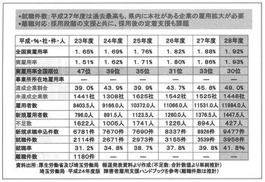 資料２　埼玉県の年度別障害者雇用推移