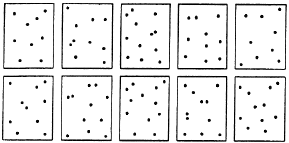 図２　新しい視空間認知テスト法（２）　点在物体の目算
