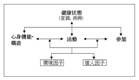 ＩＣＦの次元間の相互作用に関する現在の理解の図