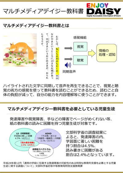 デイジー教科書パンフ表紙