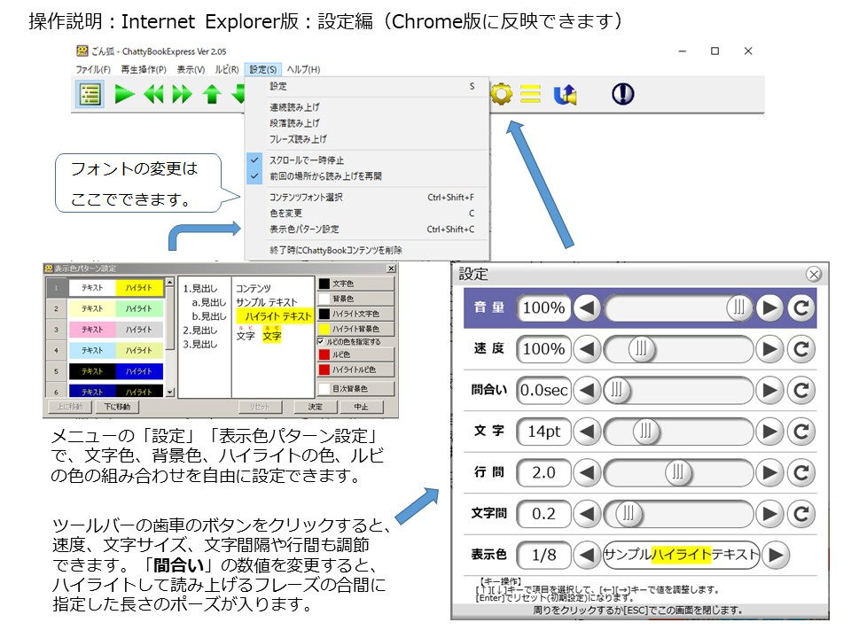 IE版設定画面