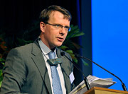 Donal Rice speaking at the 2010 European eAccessibility Forum, photo credit CSI/JP.ATTAL