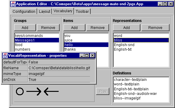 Figure 6: The Vocabulary Editor