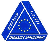 Telematics disabled and Elderly Blue Triangle logo