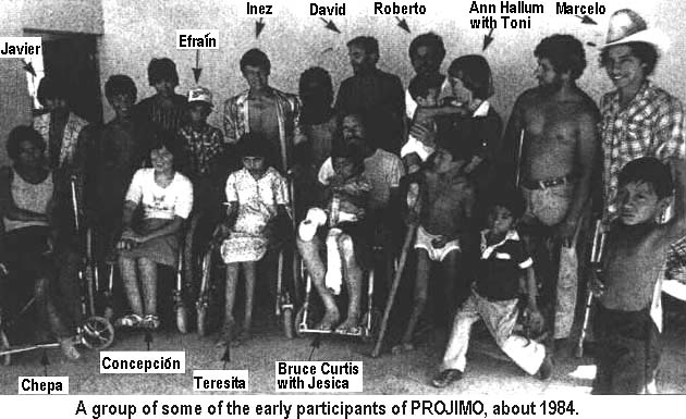 A group of some of the early participants of PROJIMO, about 1984.