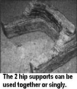 The 2 hip supports can be used together or singly.