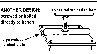 Another design: screwed or bolted directly to bench