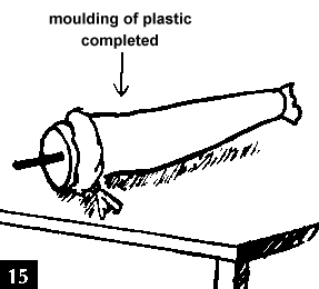 Figure 15. Moulding of plastic completed.