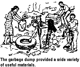 The garbage dump provided a wide variety of useful materials.