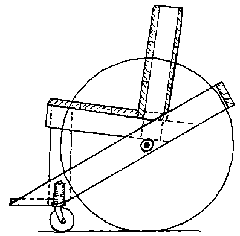 An initial design for a wooden wheelchair.
