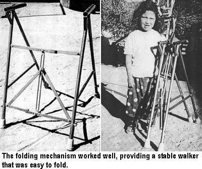 The folding mechanism worked well, providing a stable walker that was easy to fold.