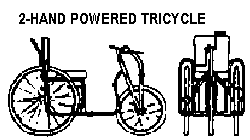 2-hand powered tricycle