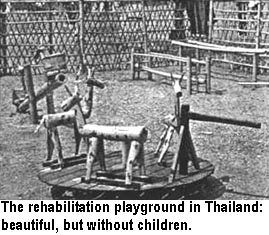 The rehabilitation playground in Thailand: beautiful, but without children.