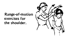 Range-of-motion exercises for the shoulder.