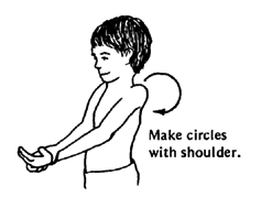 Make circles with shoulder.