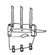 A straight-arm splint and a special hook