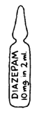 Doses for injectable diazepam.