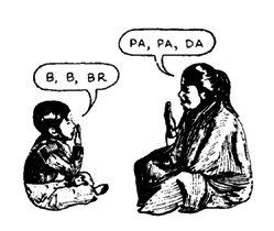 Also have the child feel and compare the movement of the air in front of mouth.