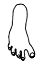 The child's big toe.