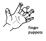Toys for seeing (finger puppets)