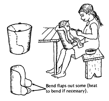 A simple 'baby seat' can help the baby hold a good position while eating.