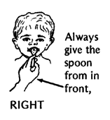 Give the spoon from in front.