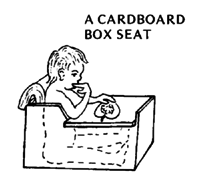 A CARDBOARD BOX SEAT