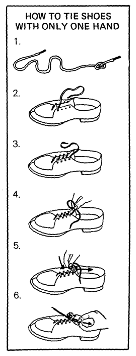 How to tie shoes with only one hand