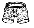 Short training pants made of towel