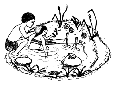 The child who has trouble sitting may need some kind of back support to sit while bathing.