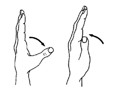 Spread and close the thumb.