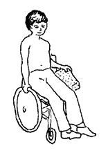 A man who is sitting in wheelchair.