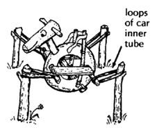 Be sure to notch poles and attach tubes so they do not slip.