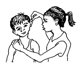 How can children help care for their brothers' and sisters' ears?
