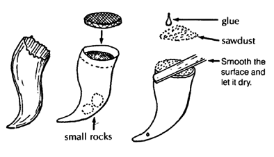 Cowhorn rattle